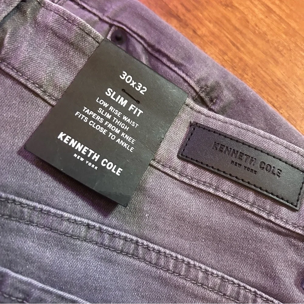 Kenneth Cole 30 32 Slim Fit gray jeans new nwt
